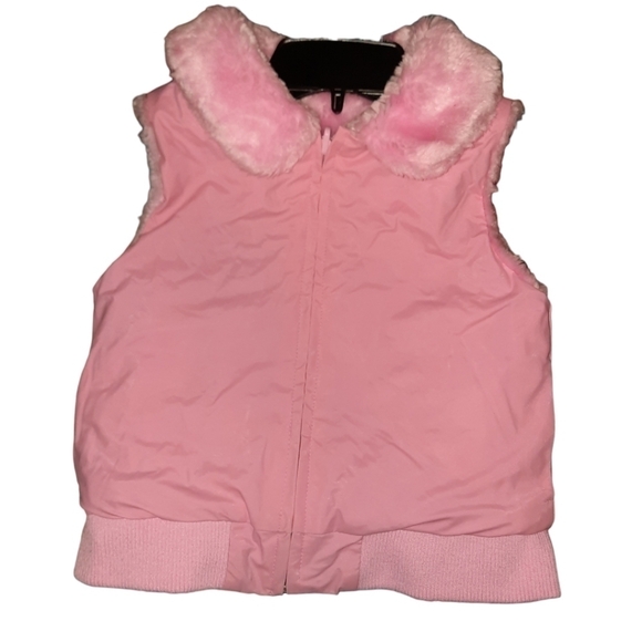 Girl Connection Reversible Pink Vest Jacket Medium - Picture 1 of 9